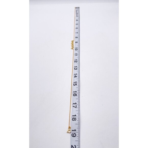 Gorjana Vivienne Gold Tone CZ Triangle Pyramid Necklace Minimalist Dainty - Picture 3 of 3